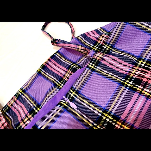 Purple Plaid Dress - Picture 4 of 4